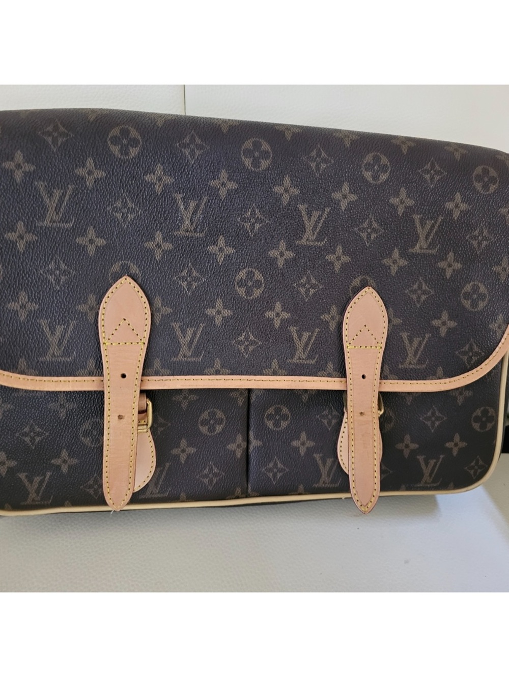 Brown LV Monogram Canvas Messenger Bag